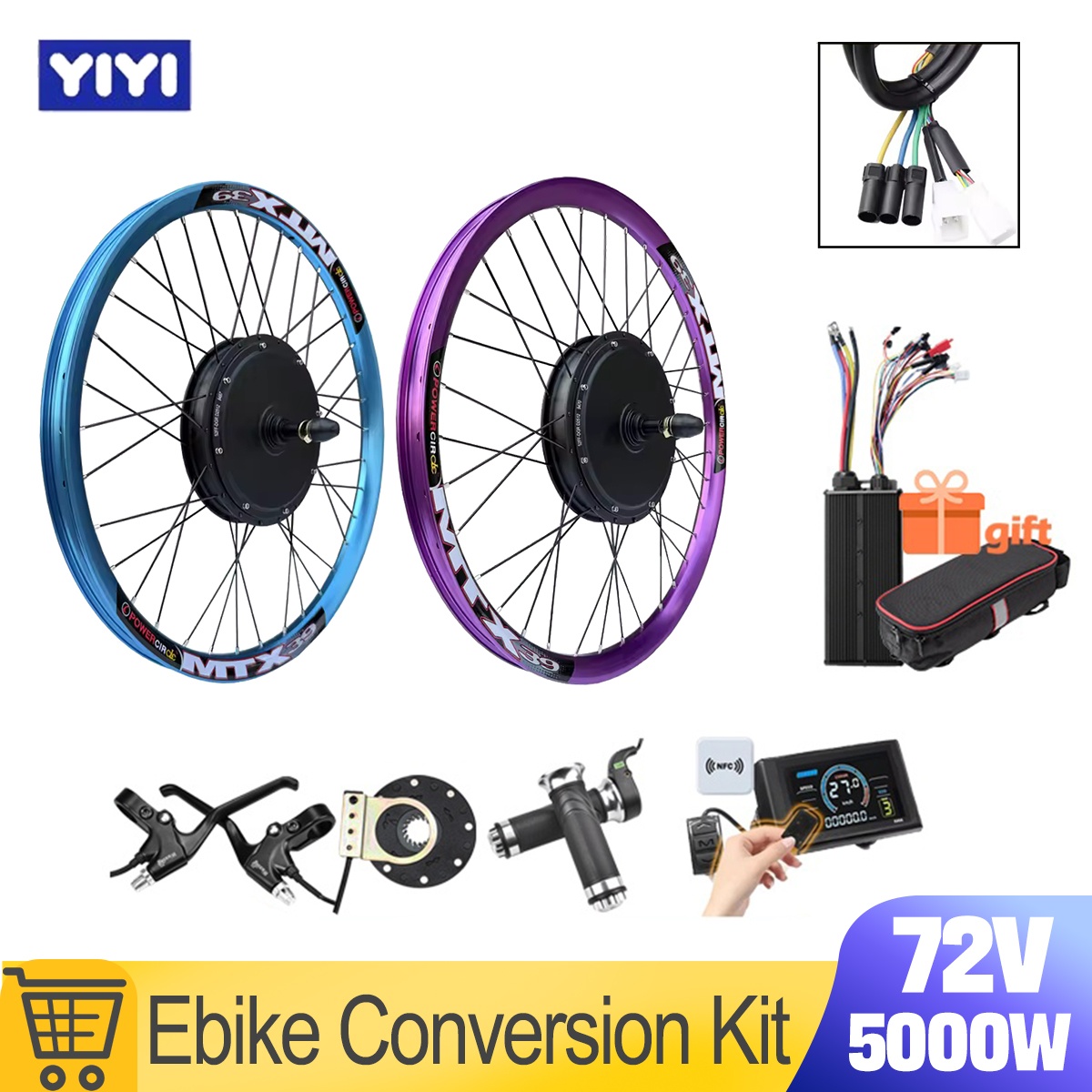 新型MTX39 72V 5000W電動自転車変換キット モー - Ebike Conversion Kit 72V 3000W のレビューと価格